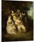 The Italian Serenade by Jean Antoine Watteau