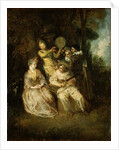 The Italian Serenade by Jean Antoine Watteau
