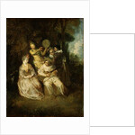 The Italian Serenade by Jean Antoine Watteau