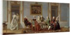 Gustavian Style Interior with Card-Players by Pehr Hillestrom