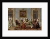 Gustavian Style Interior with Card-Players by Pehr Hillestrom