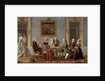 Gustavian Style Interior with Card-Players by Pehr Hillestrom