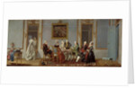 Gustavian Style Interior with Card-Players by Pehr Hillestrom