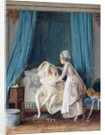 Lady Getting Out of Bed, 1776 by Niclas II Lafrensen