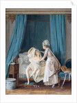 Lady Getting Out of Bed, 1776 by Niclas II Lafrensen