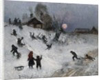Sledging, 1882 by Bruno Andreas Liljefors