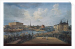 View of Stockholm from the Fersen Terrace with the Palace Makalos by Elias Martin