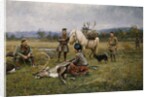 Lapps Collecting Shot Reindeer, 1892 by Johan Tiren