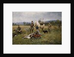 Lapps Collecting Shot Reindeer, 1892 by Johan Tiren