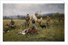 Lapps Collecting Shot Reindeer, 1892 by Johan Tiren
