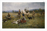 Lapps Collecting Shot Reindeer, 1892 by Johan Tiren