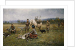 Lapps Collecting Shot Reindeer, 1892 by Johan Tiren