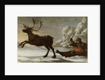 Abraham Renstirna Dressed as a Lapp and his Reindeer by David Klocker Ehrenstrahl