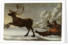 Abraham Renstirna Dressed as a Lapp and his Reindeer by David Klocker Ehrenstrahl