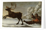 Abraham Renstirna Dressed as a Lapp and his Reindeer by David Klocker Ehrenstrahl