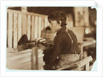 Boy making baskets for melons at Evansville, Indiana, 1908 by Lewis Wickes Hine
