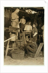 Blower and mould boy at Seneca Glass Works, Morgantown, West Virginia, 1908 by Lewis Wickes Hine