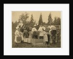 Children carrying their pecks of cranberries to the 'bushel man' at Theodore Budd's Bog, Turkeytown near Pemberton, New Jersey, 1910 by Lewis Wickes Hine