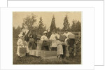 Children carrying their pecks of cranberries to the 'bushel man' at Theodore Budd's Bog, Turkeytown near Pemberton, New Jersey, 1910 by Lewis Wickes Hine