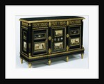 One of a pair of cabinets mounted with late 17th century pietra dura plaques, c.1785 by Adam Weisweiler