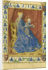 The Virgin and Child Enthroned from the Hours of Simon de Varie, 1455 by Jean Fouquet
