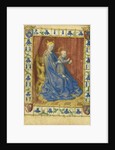 The Virgin and Child Enthroned from the Hours of Simon de Varie, 1455 by Jean Fouquet