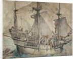 Ship with armed men by Hans Holbein the Younger