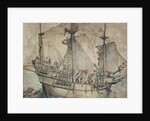 Ship with armed men by Hans Holbein the Younger
