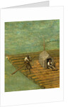 Raft detail from Tower of Babel, 1563 by Pieter the Elder Bruegel