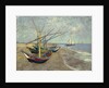 Fishing Boats on the Beach at Saintes-Maries-de-la-Mer, 1888 by Vincent van Gogh