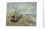 Fishing Boats on the Beach at Saintes-Maries-de-la-Mer, 1888 by Vincent van Gogh