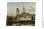 The Quay de Paris in Rouen, Johannes Bosboom, 1839 by Johannes Bosboom