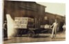 Men in front of a Wells Fargo & Co Express depot with crates and milk cans, Springfiled, Missouri, 1916 by Lewis Wickes Hine