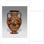 Athenian Attic black-figure neck amphora with Ajax and Achilles, c.510 BC by Greek school