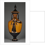 Panathenaic prize amphora with lid and figure of Athena, 363-2 BC by Greek school