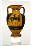 Chalcidian neck amphora with naked rider c.520-510 BC by Greek school