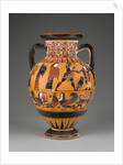Euboean black-figure neck amphora decorated with the judgement of Paris, c.570-60 by Greek school