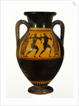 Athenian Attic black-figure amphora with dancers, c.540-30 BC by Greek school