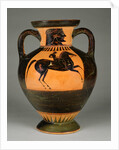 Athenian Attic black-figure amphora with naked rider, c.570-60 by Greek school