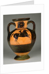 Athenian Attic black-figure amphora with naked rider, c.570-60 by Greek school