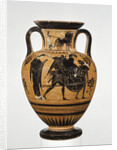 Athenian Attic black-figure neck amphora showing the sack of Troy c.510 BC by Greek school