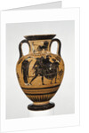 Athenian Attic black-figure neck amphora showing the sack of Troy c.510 BC by Greek school