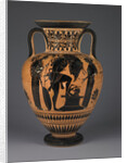 Athenian Attic black-figure amphora with Heracles carrying the Erymanthean boar, c.510 BC by Greek school