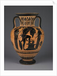 Athenian Attic black-figure amphora with Heracles carrying the Erymanthean boar, c.510 BC by Greek school