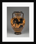 Athenian Attic black-figure neck amphora with Heracles and centaur, c.480-60 BC by Greek school