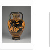 Athenian Attic black-figure neck amphora with Heracles and centaur, c.480-60 BC by Greek school