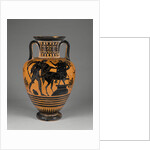 Athenian Attic black-figure neck amphora with Heracles and centaur, c.480-60 BC by Greek school
