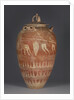 Etruscan lidded pithos with the blinding of Polyphemos, 650-25 BC by Etruscan