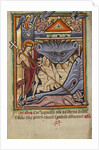 Harrowing of hell from the Illustrated Vita Christi Ms 101 fol. 82v, c.1190-1200 by English School