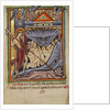 Harrowing of hell from the Illustrated Vita Christi Ms 101 fol. 82v, c.1190-1200 by English School